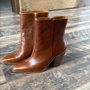 Brown Leather Ankle Boots